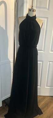 NWT Show Me Your Mumu Black Halter Maxi Dress Size Large